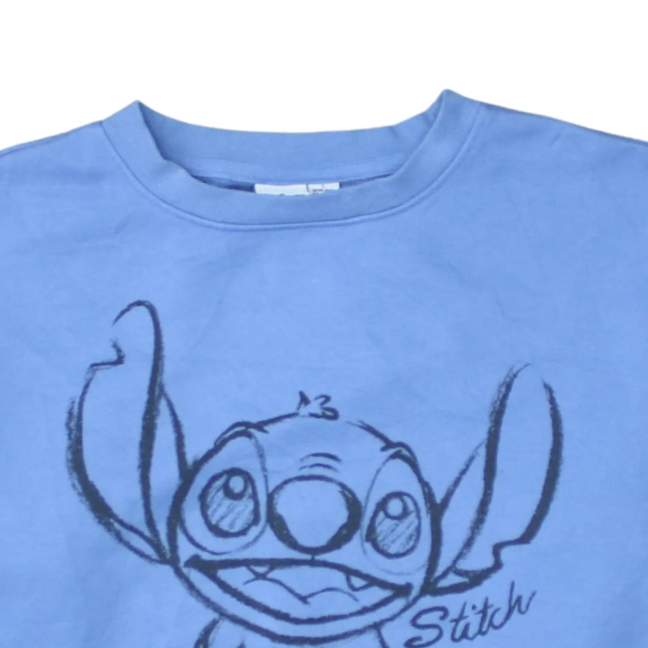 Disney Blue Sweatshirt Women's Small Printed Stitch Graphic Crewneck Pullover Fleece Top sold by Vintage Club product image thumbnail 3