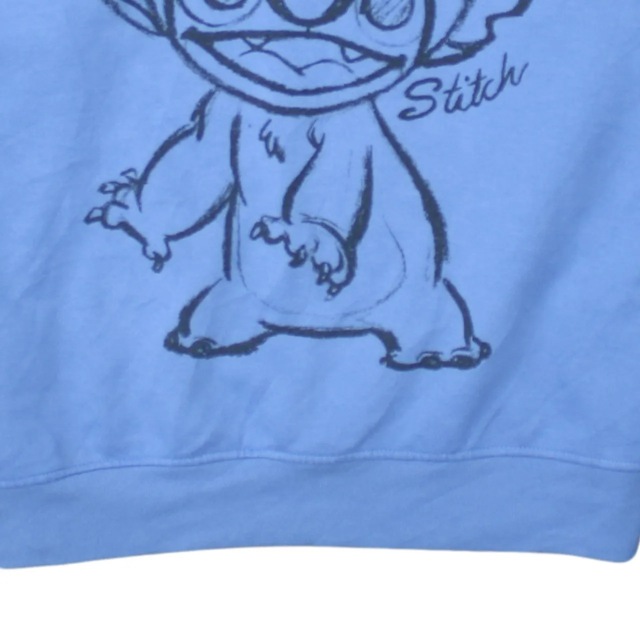 Disney Blue Sweatshirt Women's Small Printed Stitch Graphic Crewneck Pullover Fleece Top sold by Vintage Club product image thumbnail 4