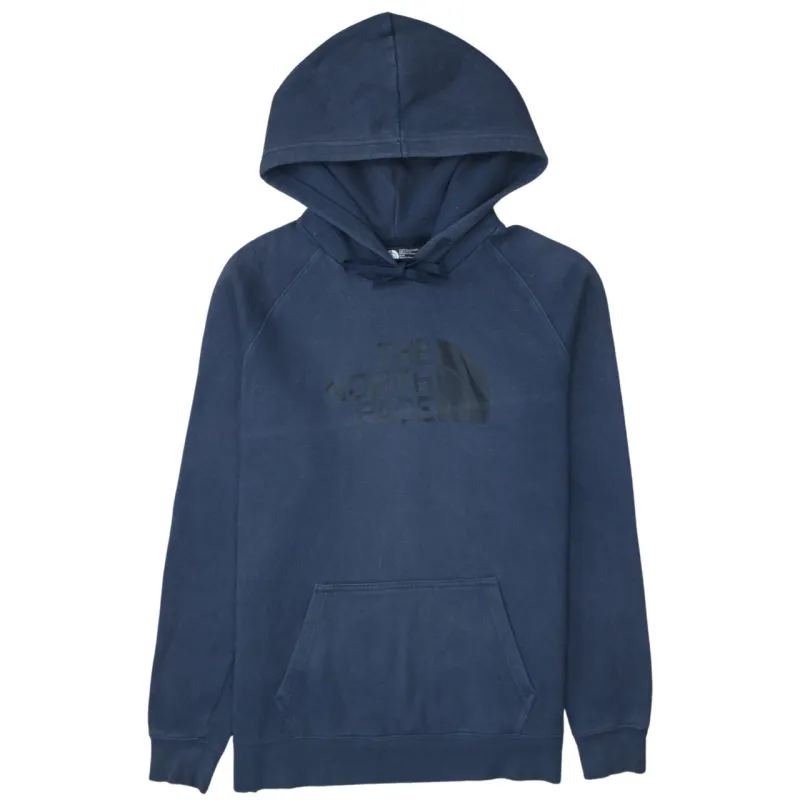 The North Face 90's Spellout Pullover Hoodie Medium Navy Blue sold by Vintage Club