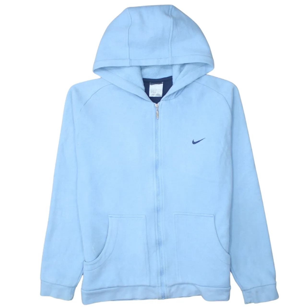 Nike 90's Swoosh Full Zip Up Hoodie Large Blue sold by Vintage Club