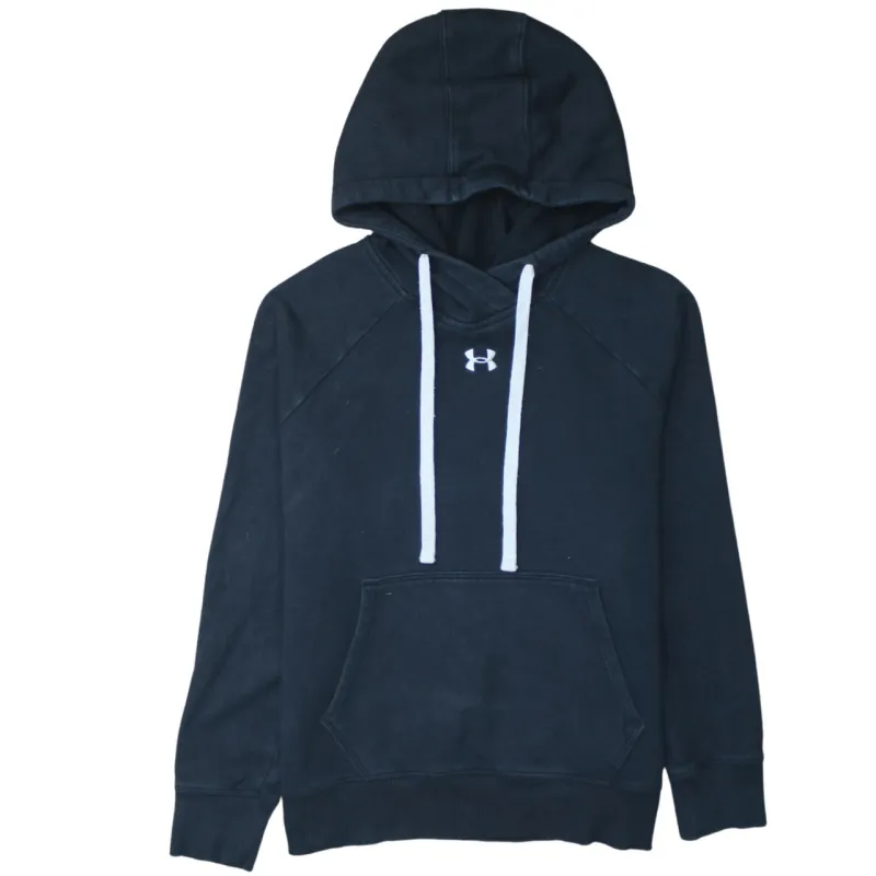 Under Armour 90's Drawstring Pockets Pullover Hoodie Small Black made by Under Armour