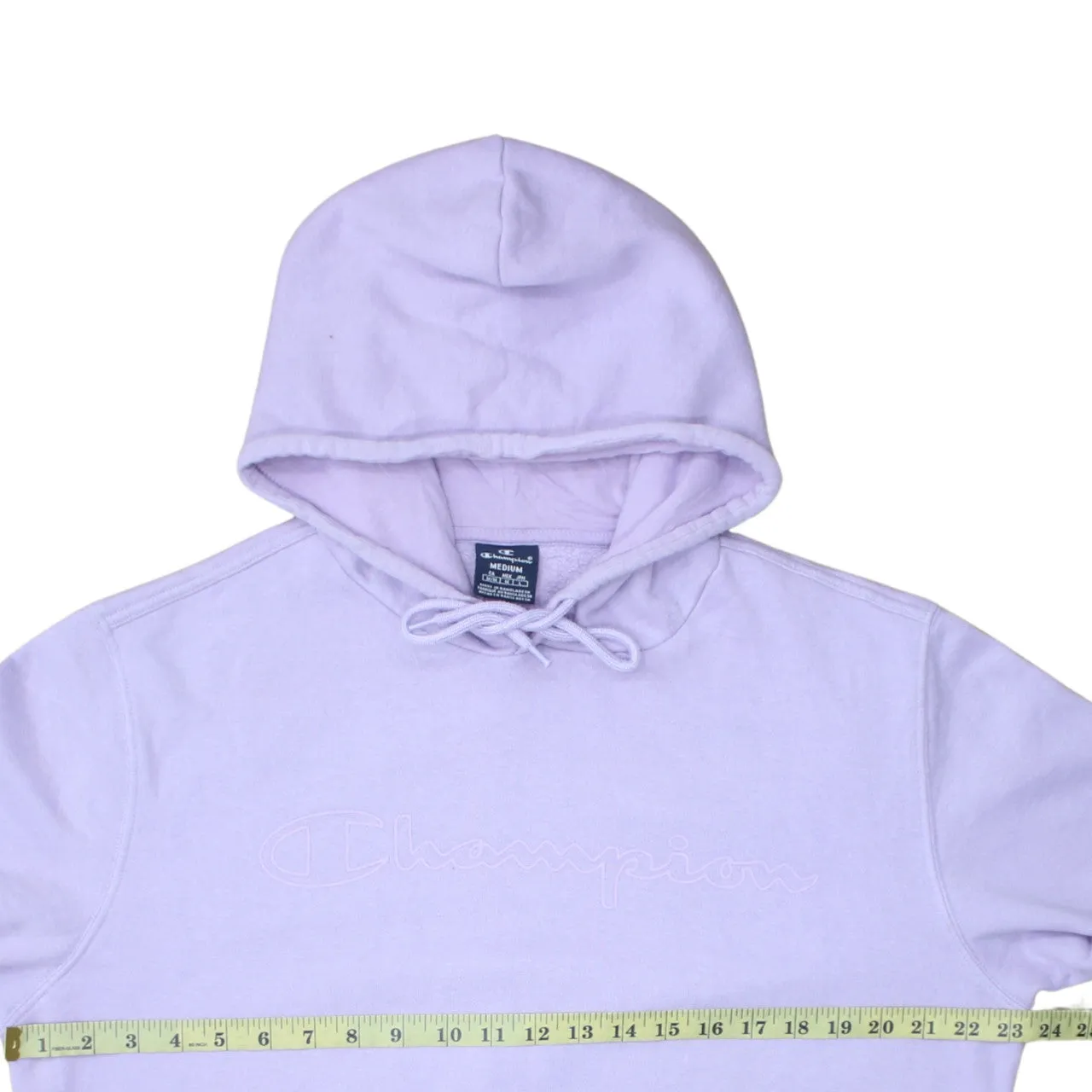 Champion Lilac Hoodie Men's Medium Embroidered Chest Logo Front Pocket Pullover Sweatshirt sold by Vintage Club product image thumbnail 5