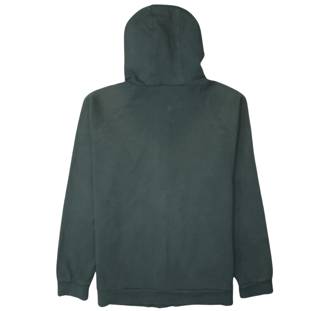 Under Armour Dark Green Full Zip Hoodie Women's Large Embroidered Chest Logo Split Pocket Sweatshirt sold by Vintage Club product image thumbnail 2