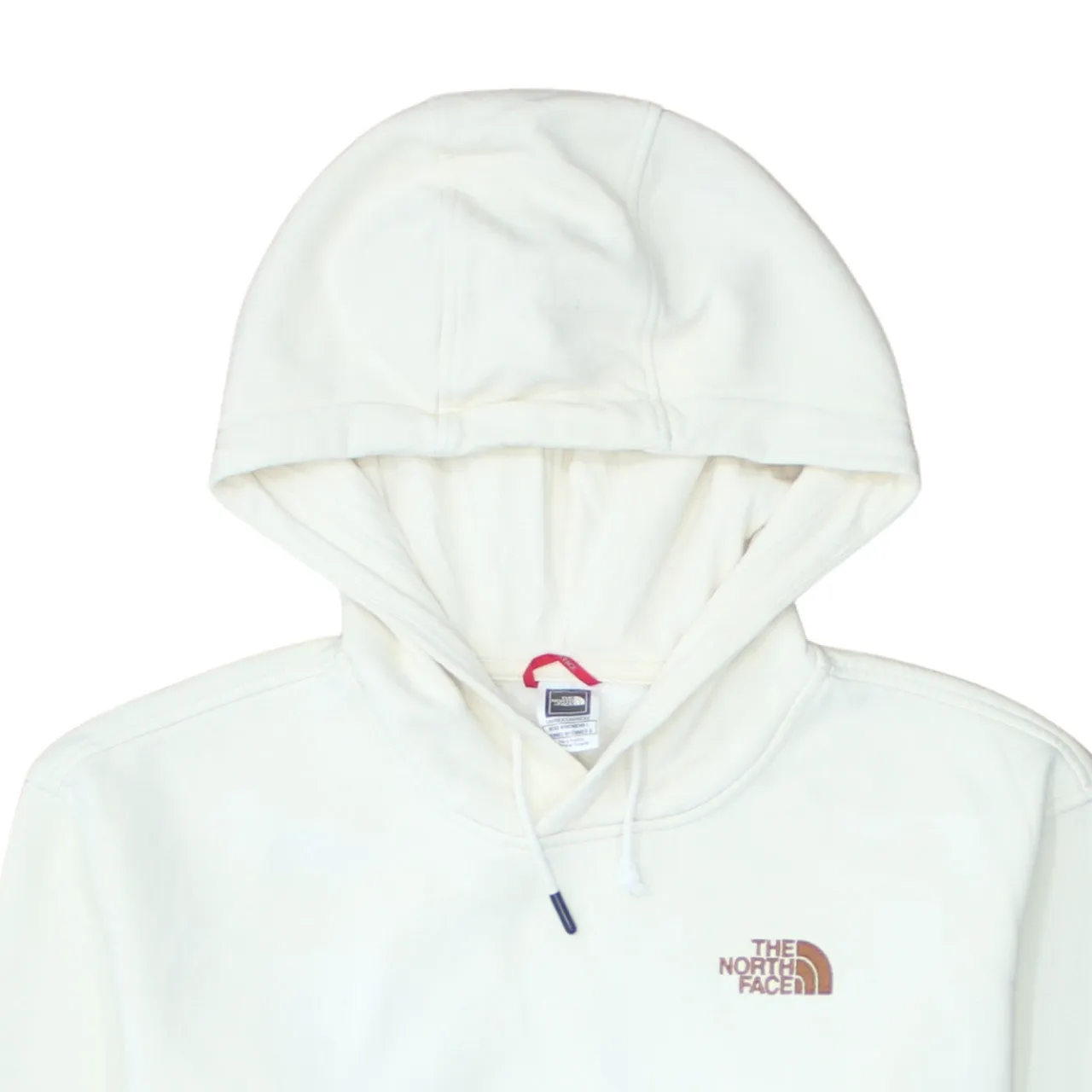 The North Face 90's Drawstring Pockets Pullover Hoodie Medium Beige Cream sold by Vintage Club product image thumbnail 3