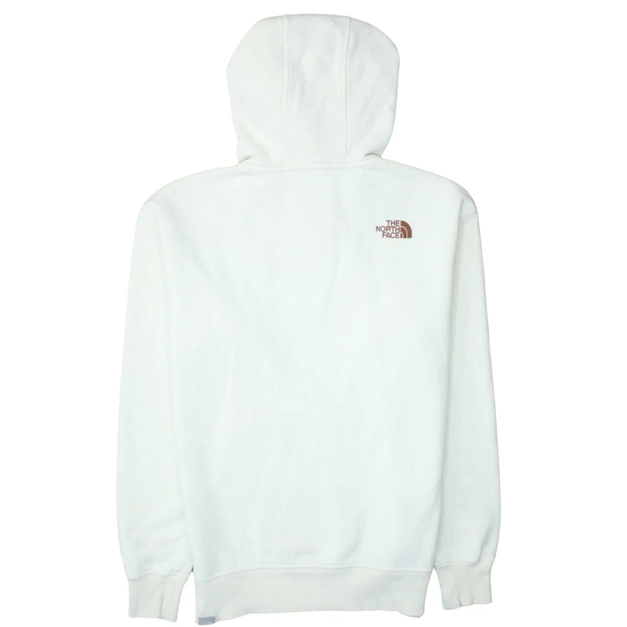 The North Face 90's Drawstring Pockets Pullover Hoodie Medium Beige Cream sold by Vintage Club product image thumbnail 2