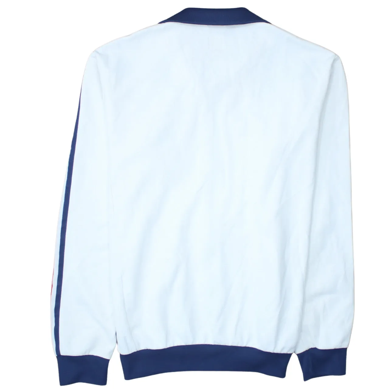 Adidas 90's Striped Sleeve Full Zip Up Sweatshirt Large White sold by Vintage Club product image thumbnail 2