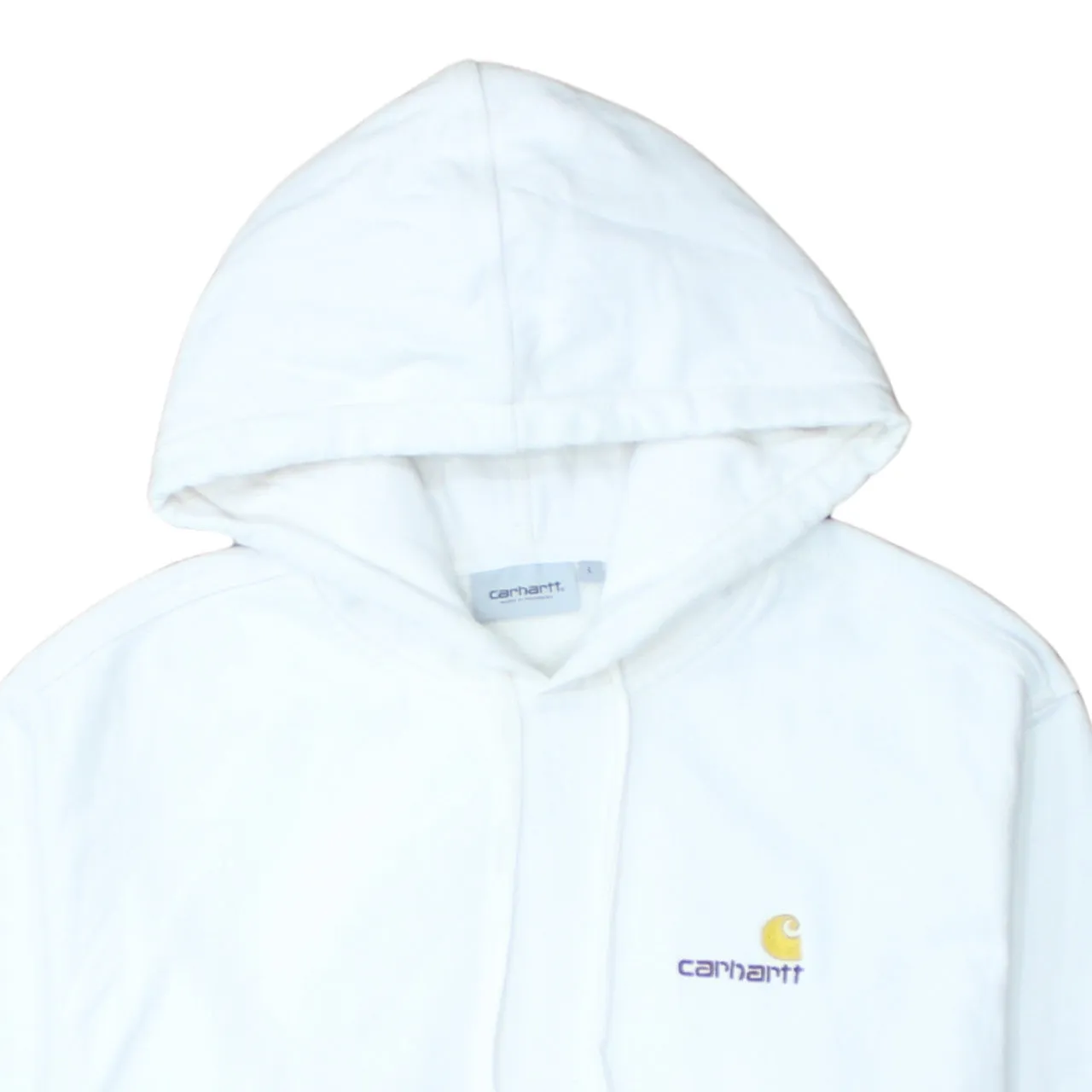 Carhartt 90's Drawstring Pockets Pullover Hoodie Large White sold by Vintage Club product image thumbnail 3