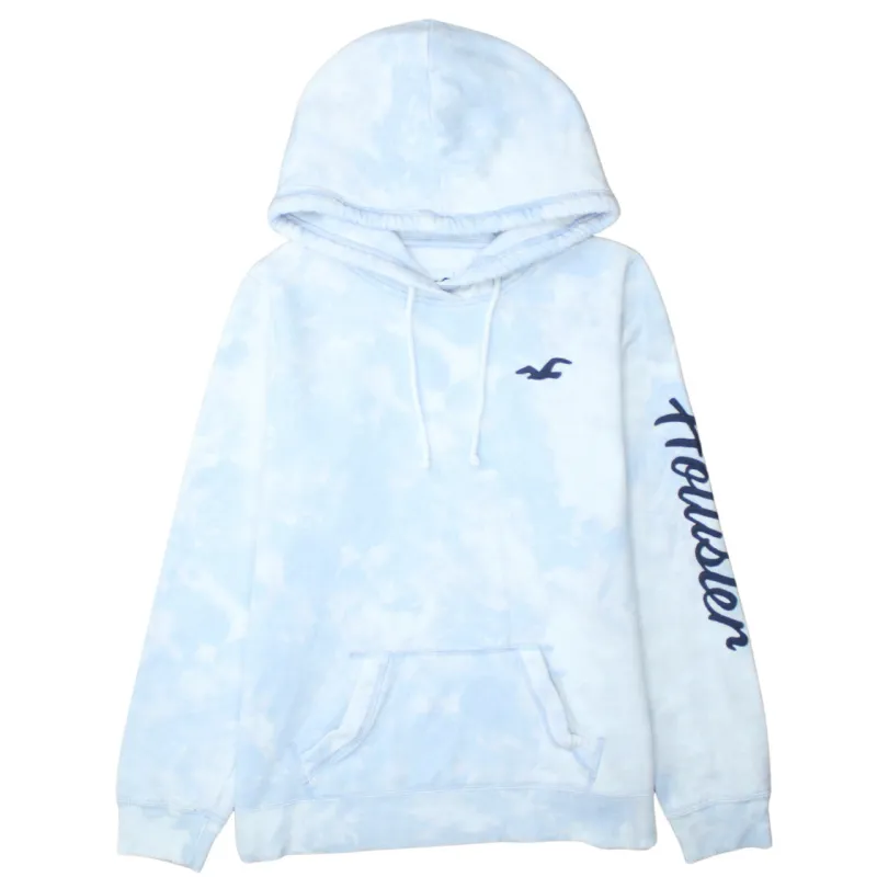 Hollister 90's Drawstring Pockets Pullover Hoodie Large Blue sold by Vintage Club