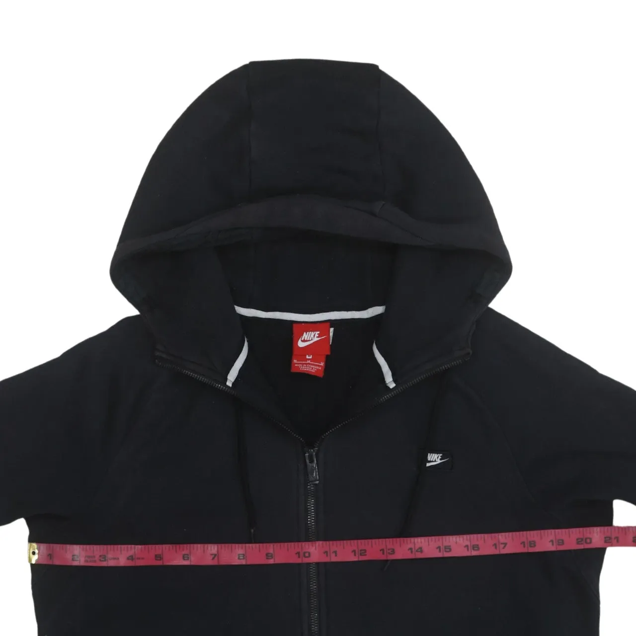 Nike 90's Swoosh Full Zip Up Hoodie Medium Black sold by Vintage Club product image thumbnail 5