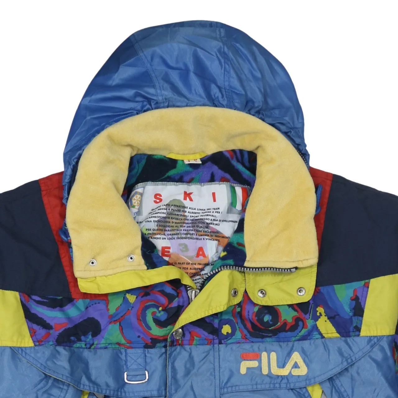 Fila 90's Hooded Full Zip Up Windbreaker Large Blue sold by Vintage Club product image thumbnail 3