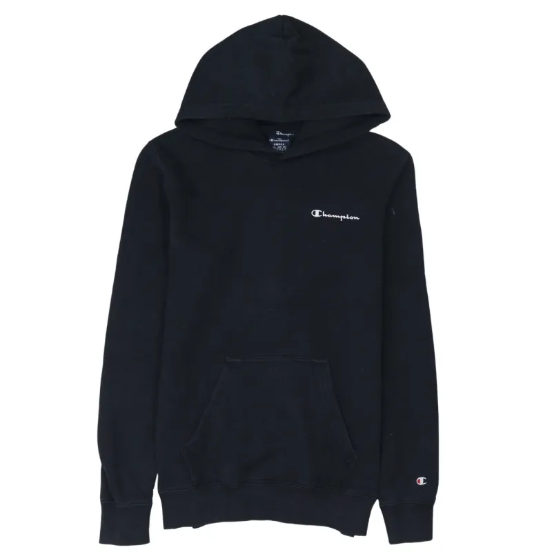 Champion 90's Drawstring Pockets Pullover Hoodie Small Black sold by Vintage Club