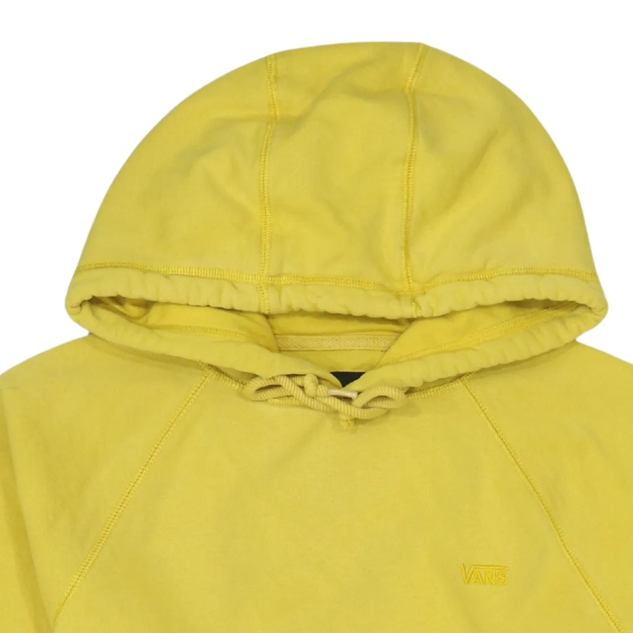 Vans Yellow Hoodie Women's Small Embroidered Chest Logo Front Pocket Pullover Sweatshirt sold by Vintage Club product image thumbnail 3