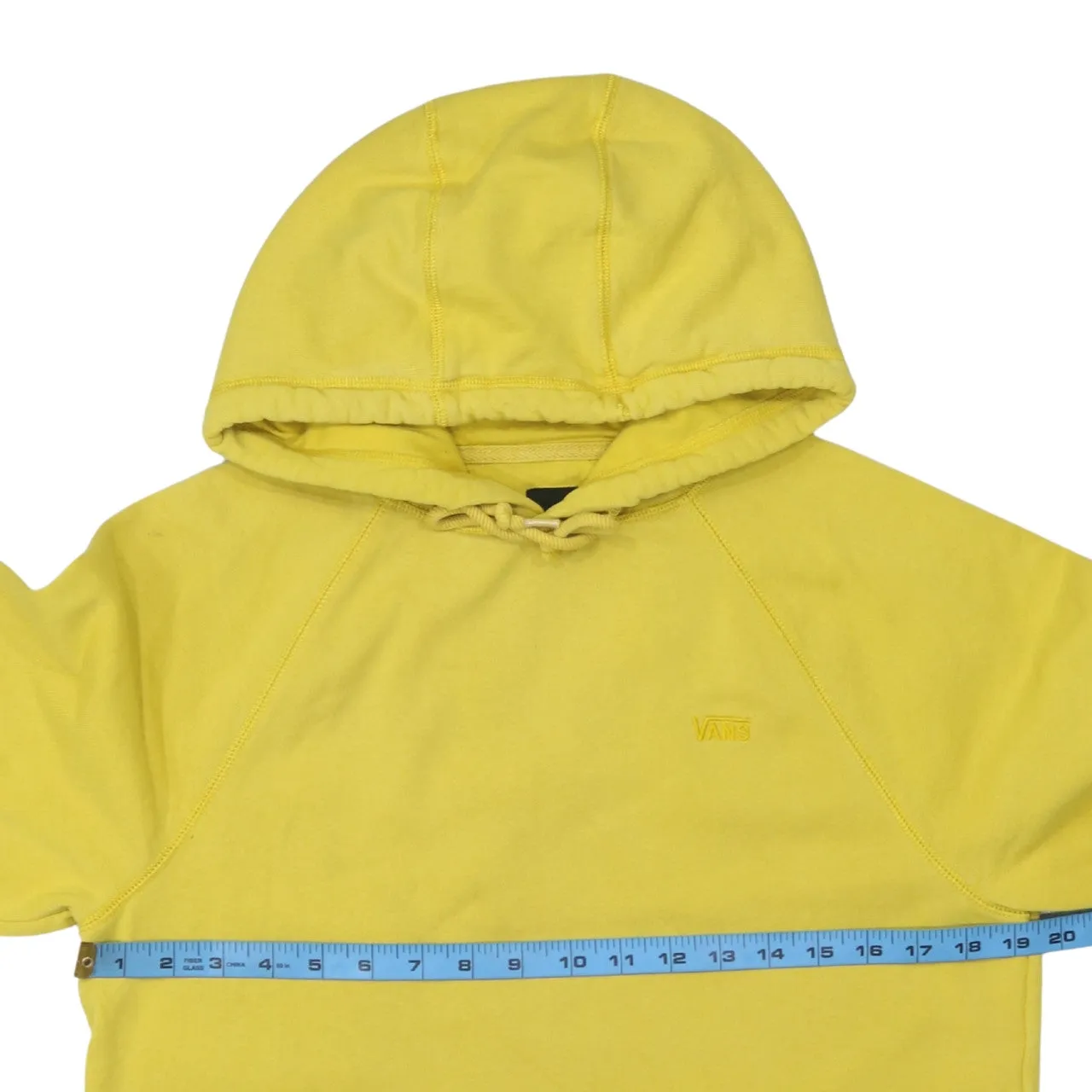 Vans Yellow Hoodie Women's Small Embroidered Chest Logo Front Pocket Pullover Sweatshirt sold by Vintage Club product image thumbnail 5