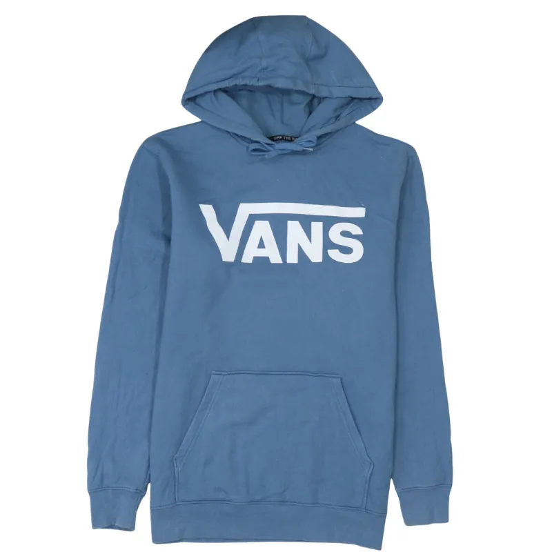 VANS 90's Spellout Pullover Hoodie Medium Blue sold by Vintage Club