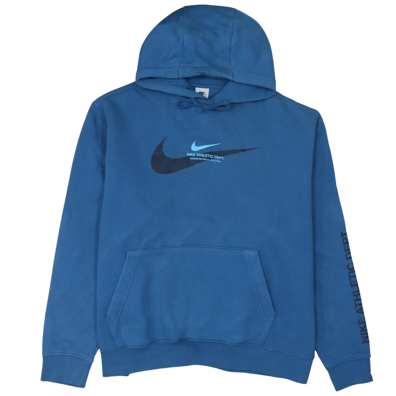 Nike 90's Center Middle Swoosh Pullover Hoodie XLarge Blue sold by Vintage Club