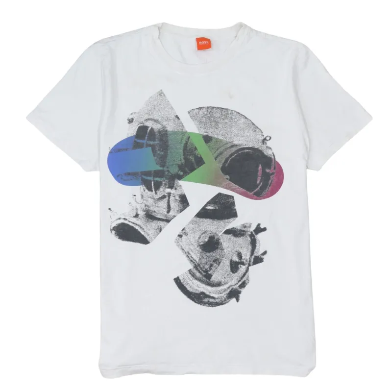 HUGO BOSS 90's Short Sleeves Crew Neck T Shirt Large White sold by Vintage Club