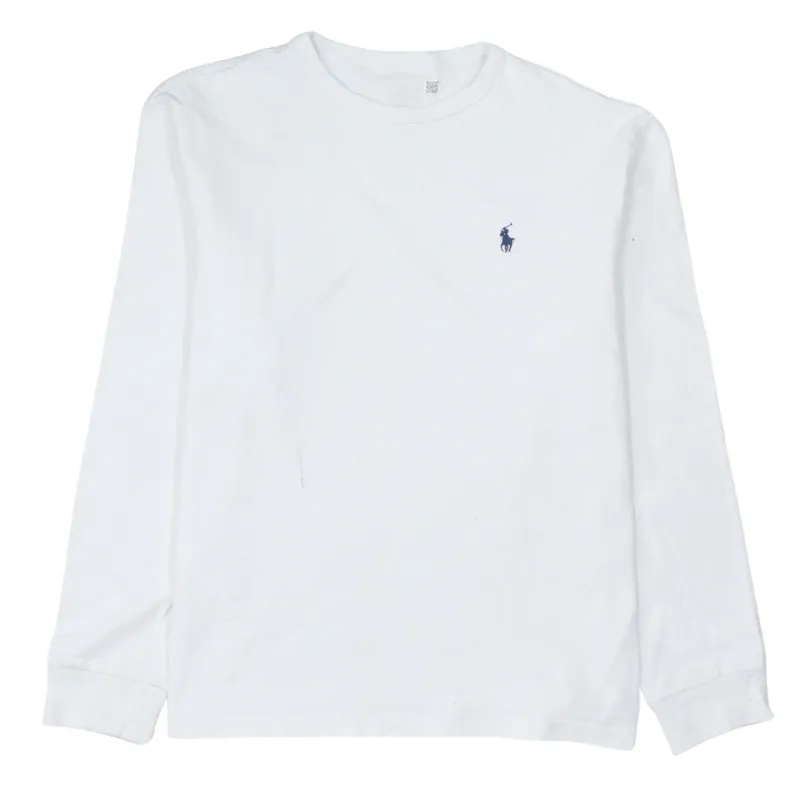 Polo Ralph Lauren 90's Lightweight Crew Neck Sweatshirt Large White made by Polo by Ralph Lauren