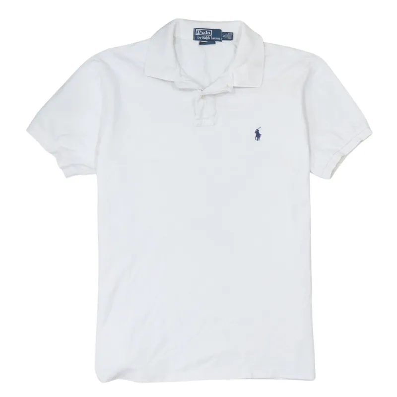 Polo Ralph Lauren 90's Short Sleeves Quarter Button Polo Shirt Medium White sold by Vintage Club