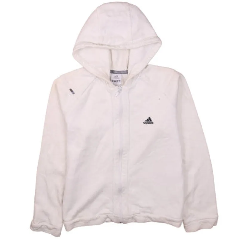 Adidas Women's 90s Beige Cream Fleece Lined Zip Hoodie Large sold by Vintage Club