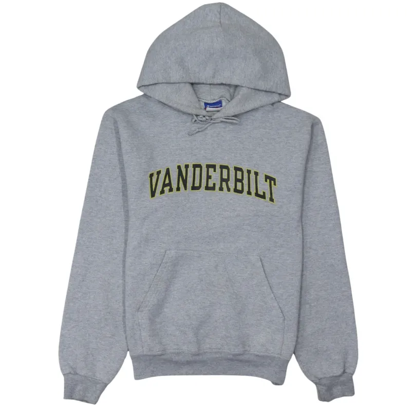 Champion Grey Hoodie Women’s Small Vanderbilt Printed Logo Fleece Pullover Sweatshirt made by Champion