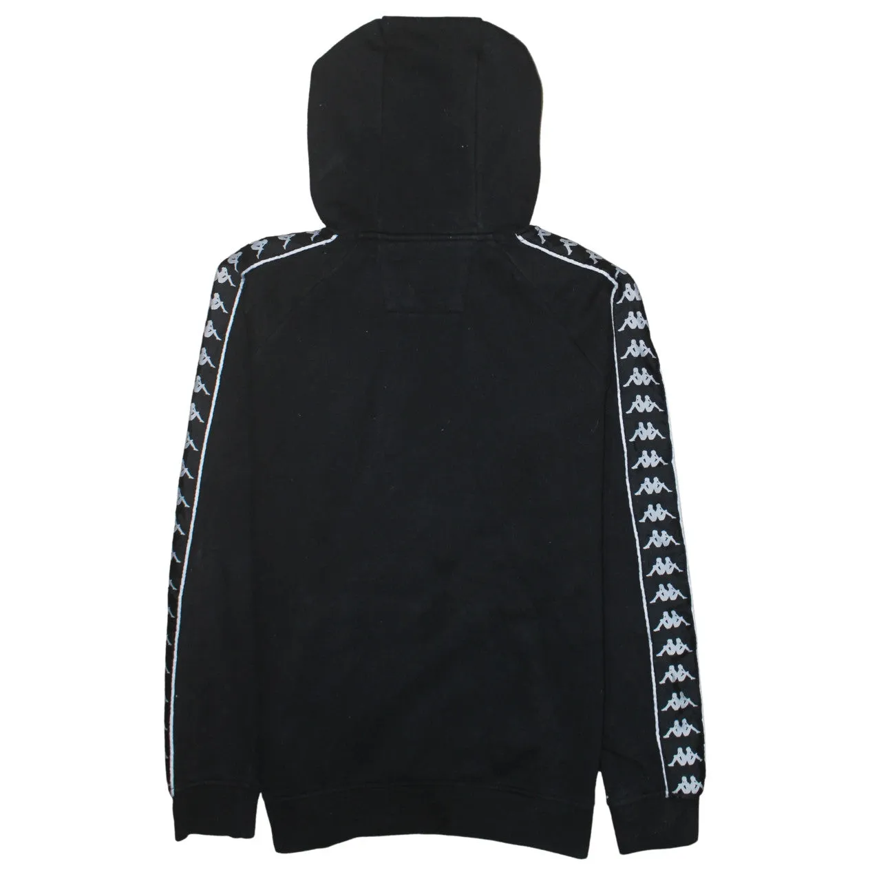 Kappa Black Hoodie Women’s Large Printed Logo Sleeve Tape Pullover Sweatshirt sold by Vintage Club product image thumbnail 2