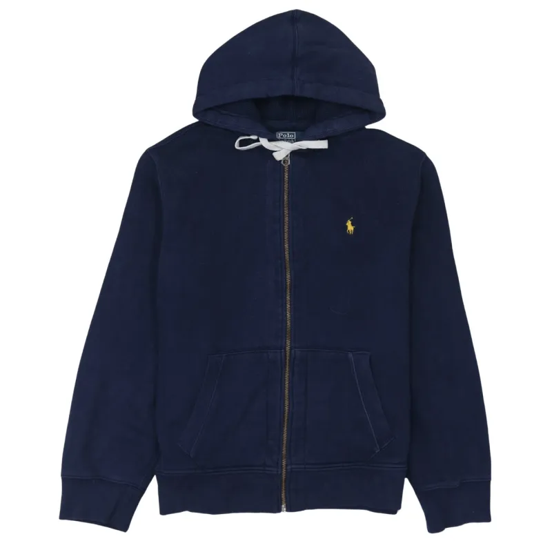 Polo Ralph Lauren Navy Blue Zip Hoodie Women’s Large Embroidered Pony Logo Pockets Sweatshirt made by Polo by Ralph Lauren