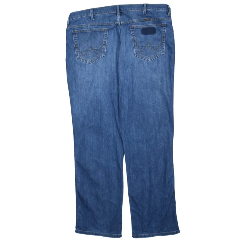 Wrangler Mid Blue Jeans Men's 42 Classic Five Pocket Straight Leg Denim Trousers sold by Vintage Club