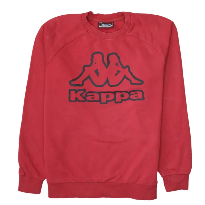Kappa Burgundy Red Sweatshirt Men's Medium Printed Big Logo Crewneck Pullover Jumper sold by Vintage Club