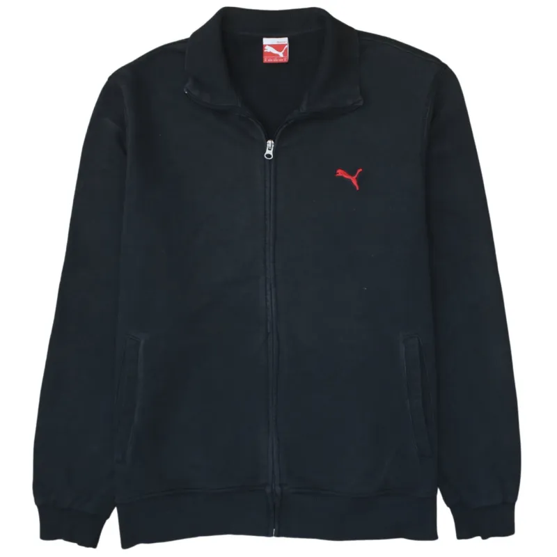 Puma Black Full Zip Sweatshirt Men's XLarge Red Embroidered Logo Pockets Track Top sold by Vintage Club