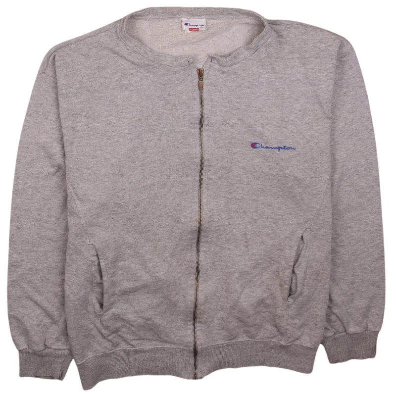 Champion Men's XLarge 90s Heavyweight Grey Zip Sweatshirt Vintage sold by Vintage Club