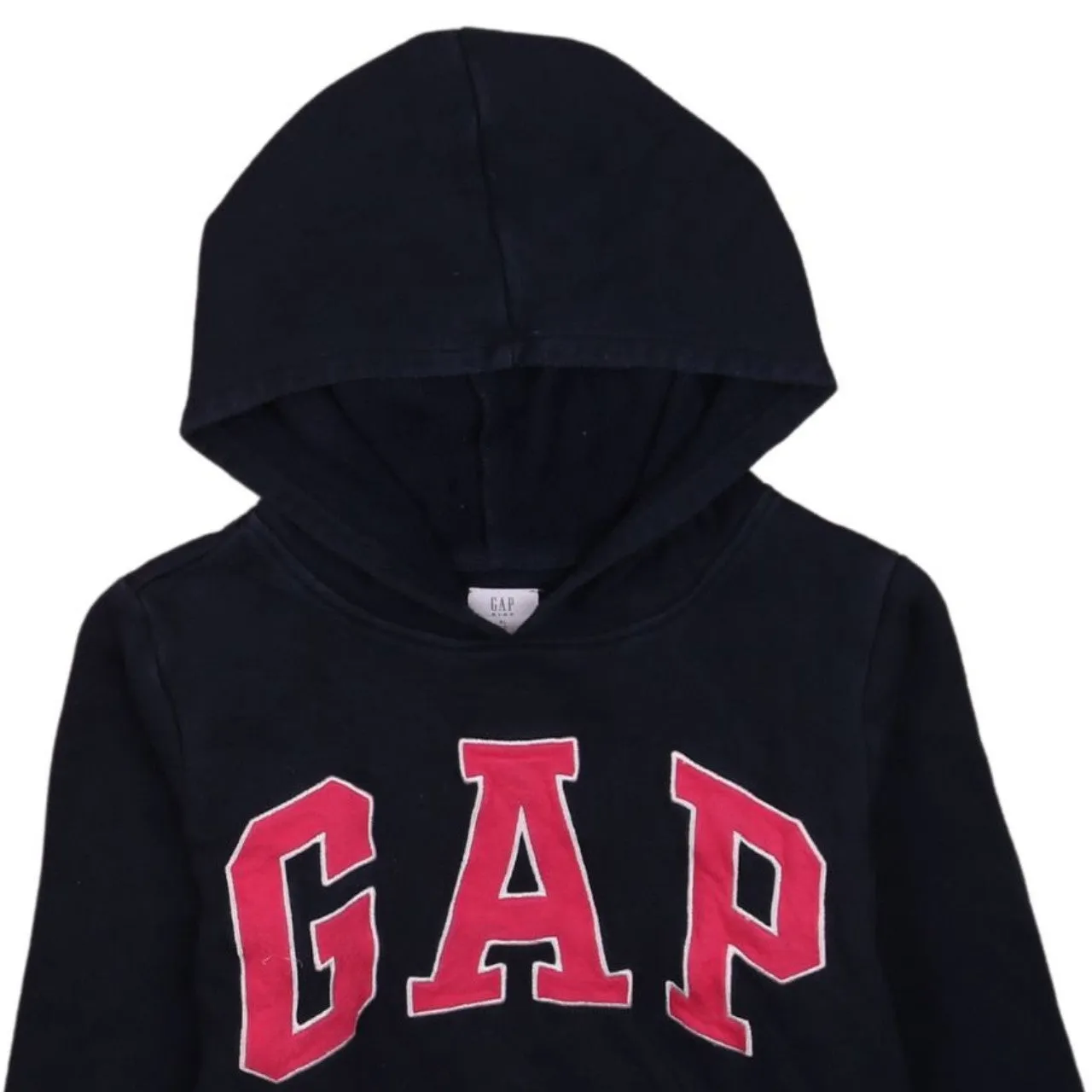 Vintage 90's GAP Navy Blue Spellout Pullover Hoodie Women's XL sold by Vintage Club product image thumbnail 3