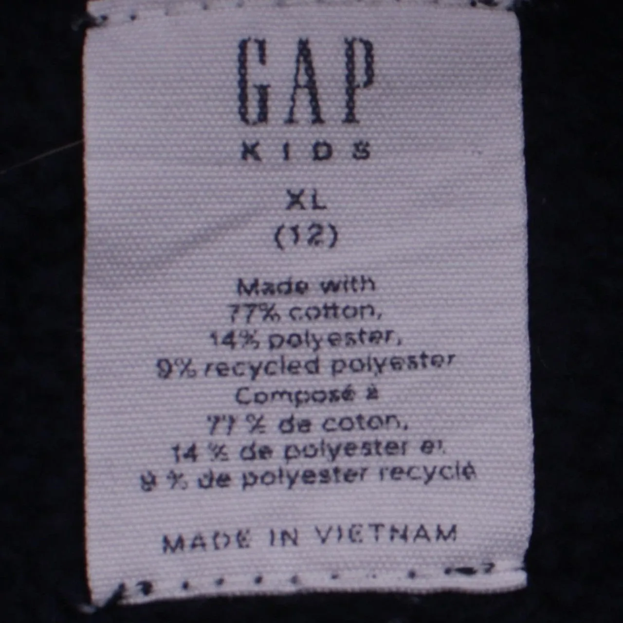 Vintage 90's GAP Navy Blue Spellout Pullover Hoodie Women's XL sold by Vintage Club product image thumbnail 4