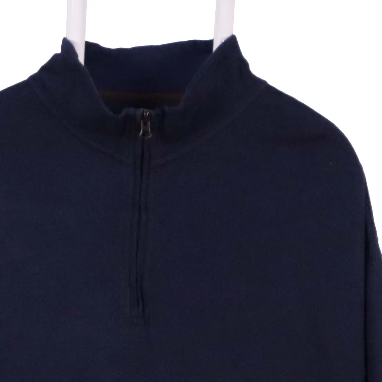 Chaps 90's Vintage Navy Blue Men's 2XL Quarter Zip Long Sleeve Jumper sold by Vintage Club product image thumbnail 3