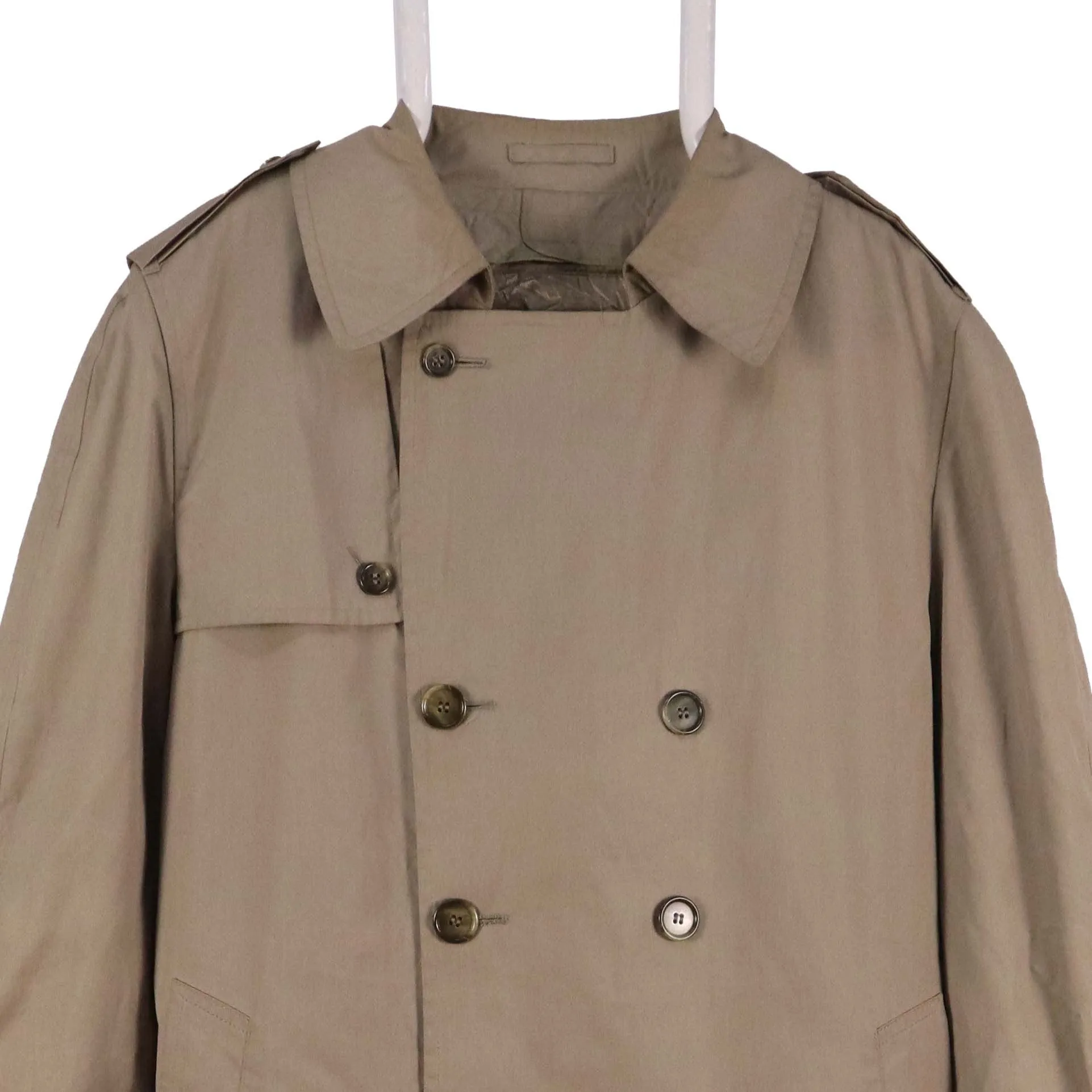 London Fog Men's 90s Vintage Trench Coat Beige Cream Large Classic sold by Vintage Club product image thumbnail 2