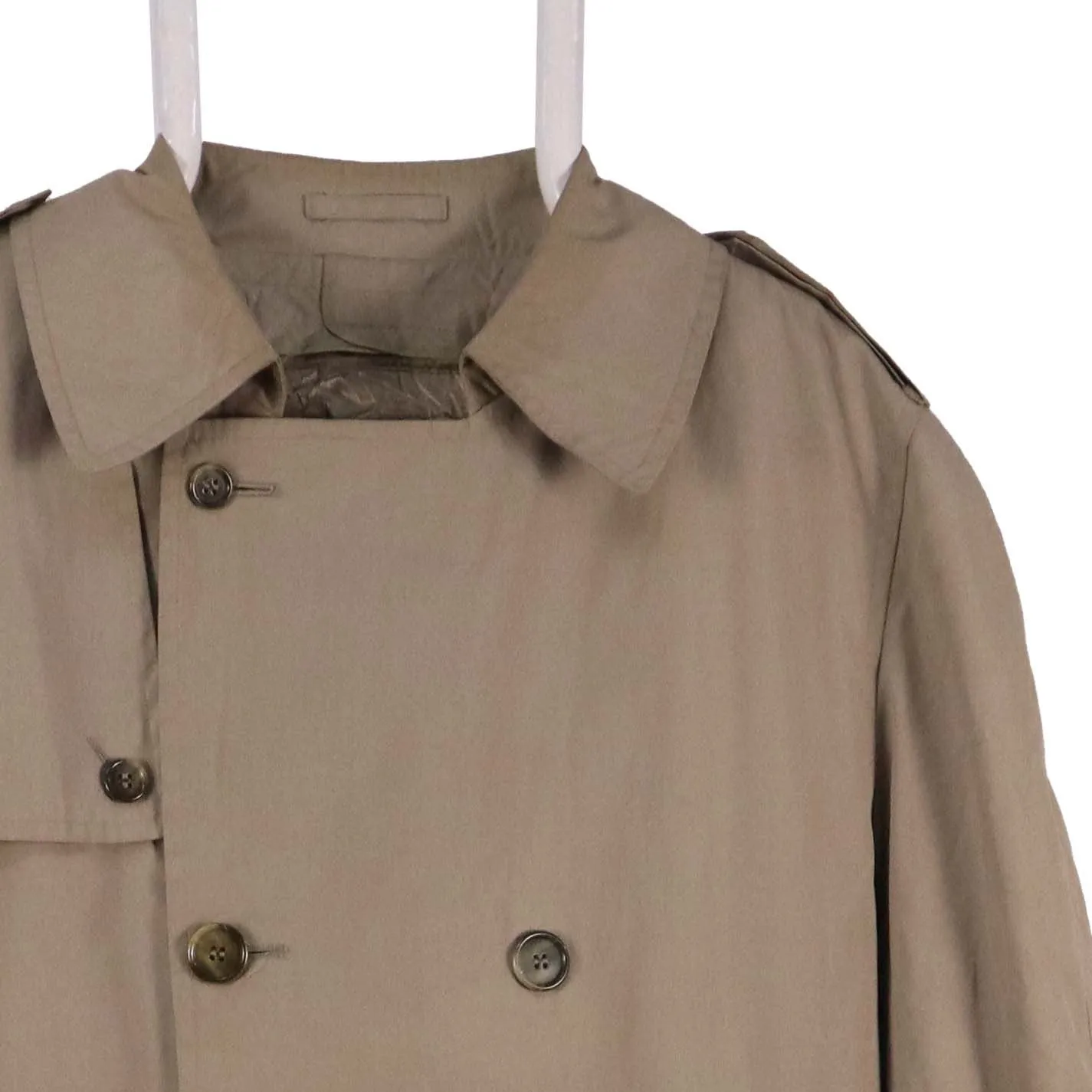 London Fog Men's 90s Vintage Trench Coat Beige Cream Large Classic sold by Vintage Club product image thumbnail 3