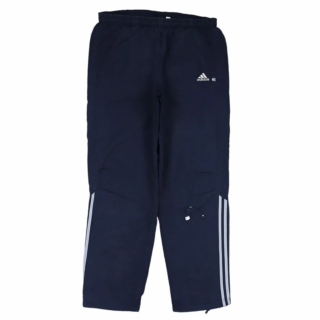 Vintage Adidas 90s Blue Joggers Medium Elastic Waist Drawstring Pants sold by Vintage Club
