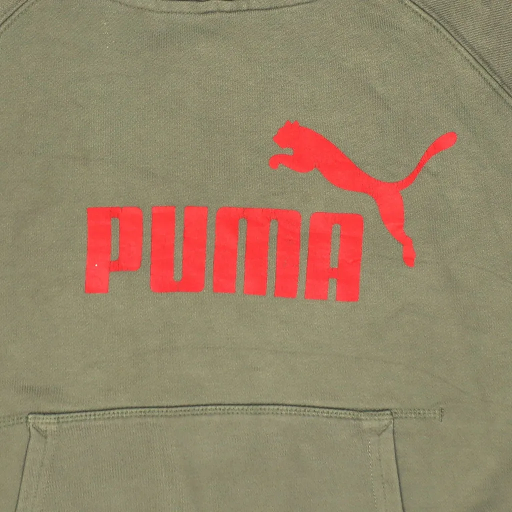 Puma 90's Green Spellout Pullover Hoodie Small Vintage Retro Style sold by Vintage Club product image thumbnail 3