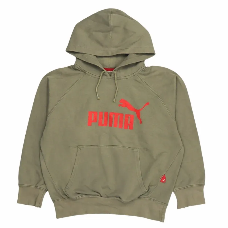 Puma 90's Green Spellout Pullover Hoodie Small Vintage Retro Style sold by Vintage Club