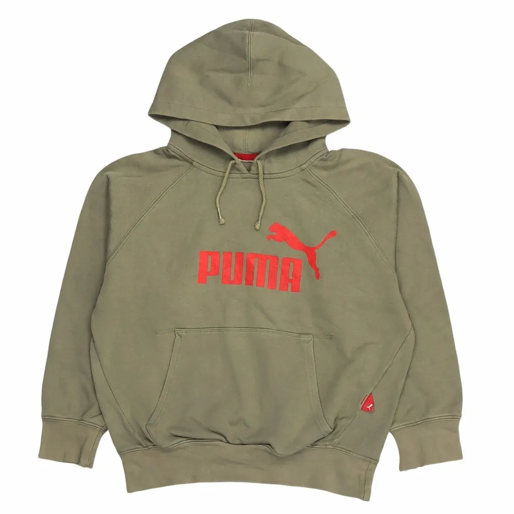 Puma 90's Green Spellout Pullover Hoodie Small Vintage Retro Style sold by Vintage Club