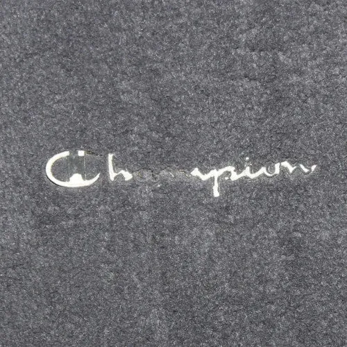 Champion Dark Grey Fleece Jumper Men’s Large Quarter Zip Printed Logo Pullover Top sold by Vintage Club product image thumbnail 4