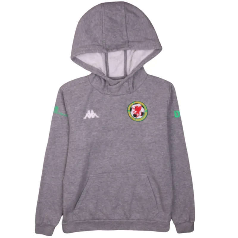 Vintage 90s Kappa Women’s Grey Hoodie Small, Retro Drawstring Style sold by Vintage Club