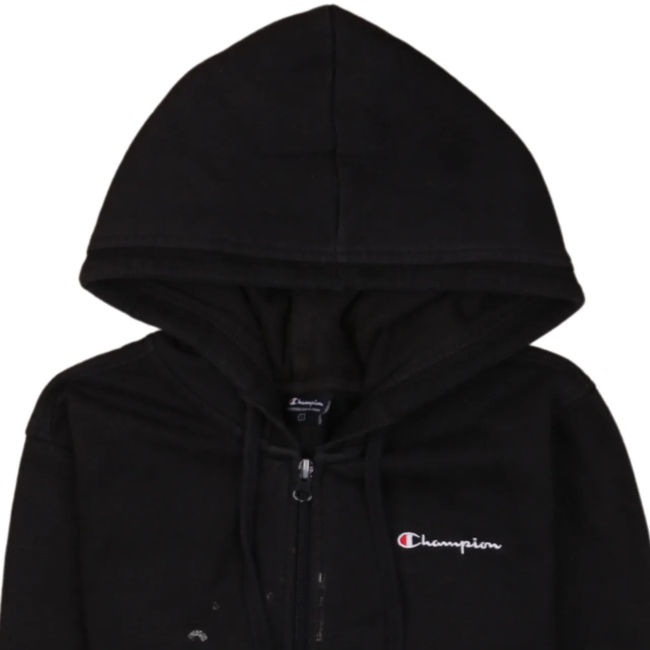 Vintage 90s Champion Women's Large Black Full Zip Hoodie w/ Pockets sold by Vintage Club product image thumbnail 3