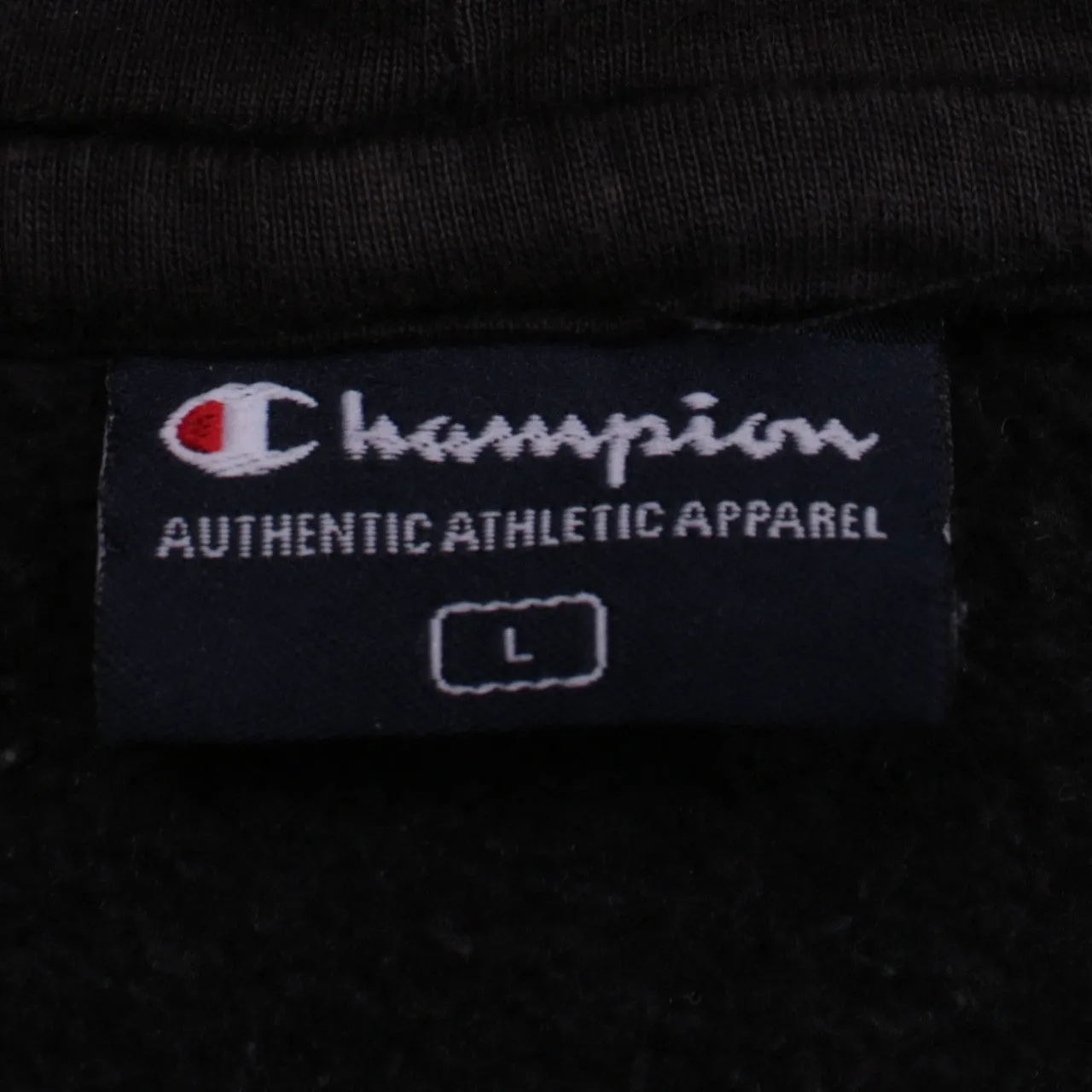 Vintage 90s Champion Women's Large Black Full Zip Hoodie w/ Pockets sold by Vintage Club product image thumbnail 4