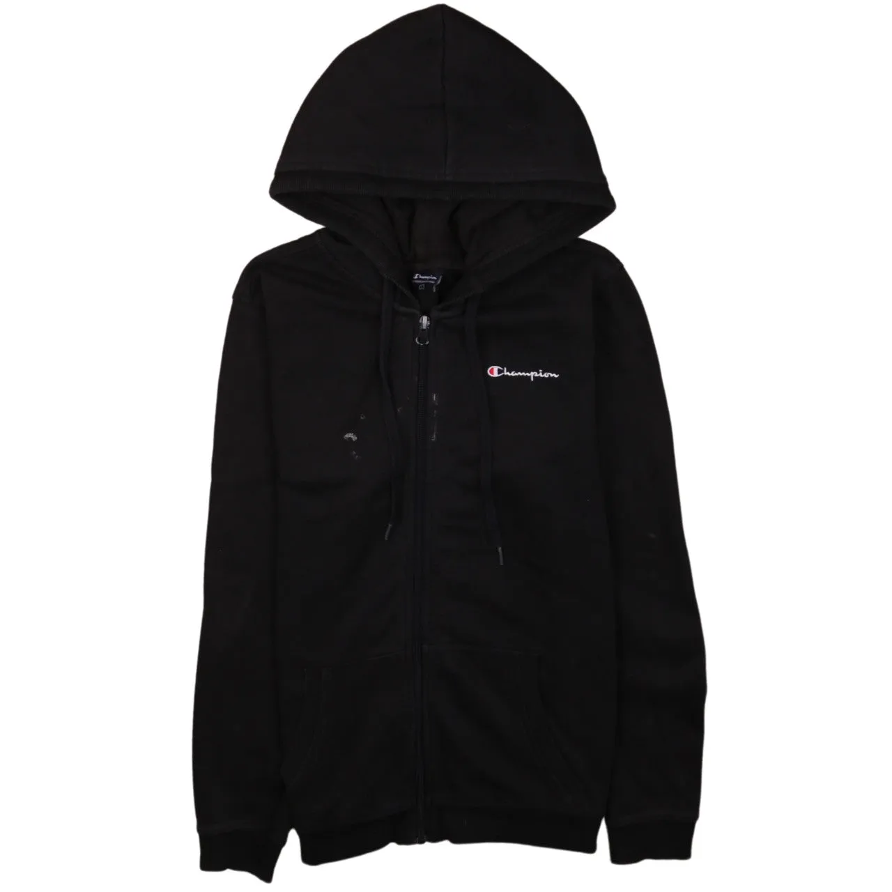 Vintage 90s Champion Women's Large Black Full Zip Hoodie w/ Pockets sold by Vintage Club