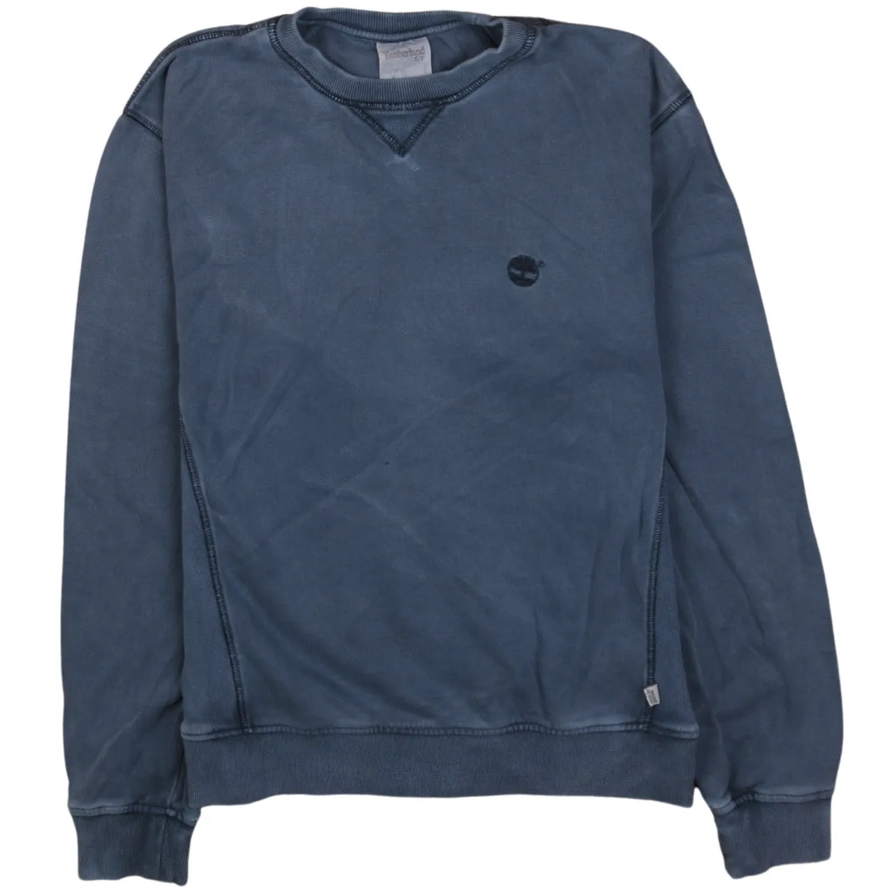 Timberland Vintage 90s Men's Blue Crew Neck Sweatshirt - Small Size sold by Vintage Club