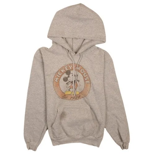 Vintage Disney 90s Mickey Mouse Grey Pullover Hoodie Men's Small sold by Vintage Club