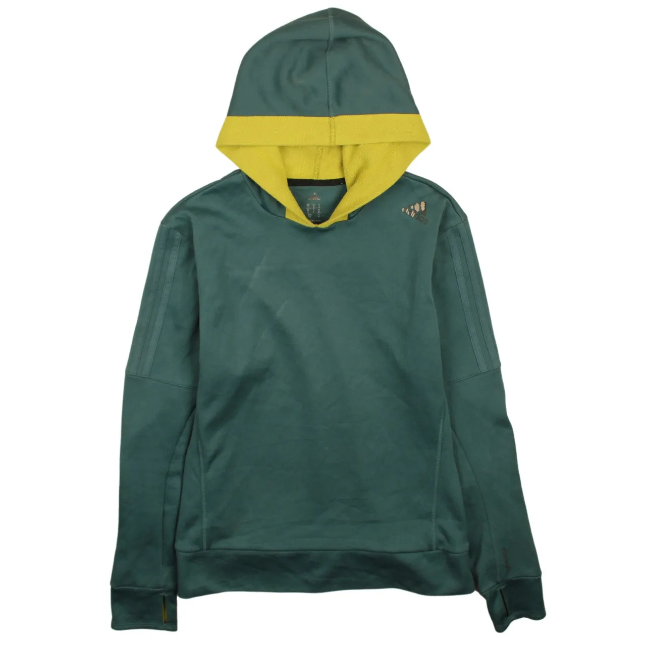 Adidas Vintage 90s Green Striped Sleeve Pullover Hoodie Men's S sold by Vintage Club