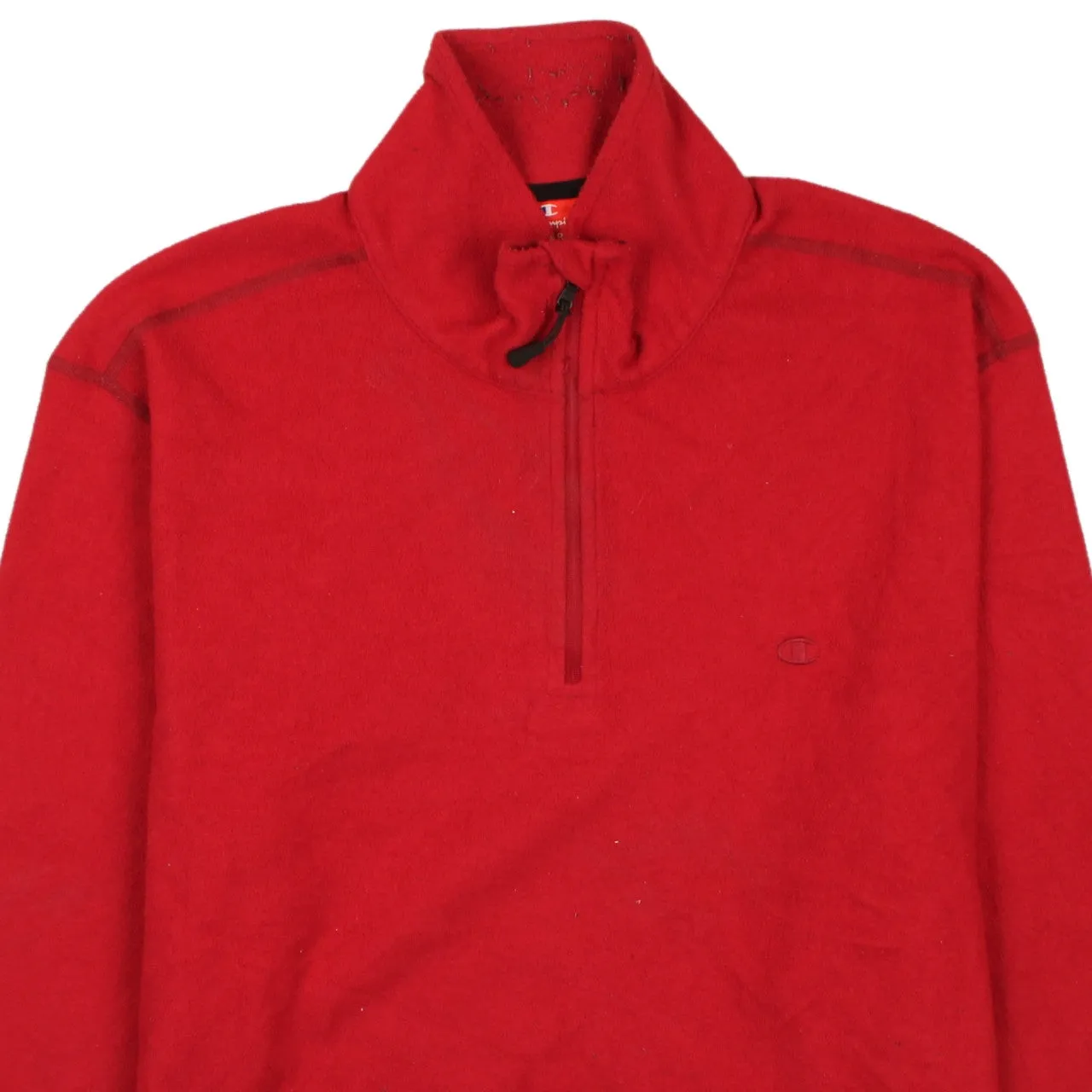 Vintage Champion 90s 3XL Red Fleece Hiking Jumper Quarter Zip sold by Vintage Club product image thumbnail 3