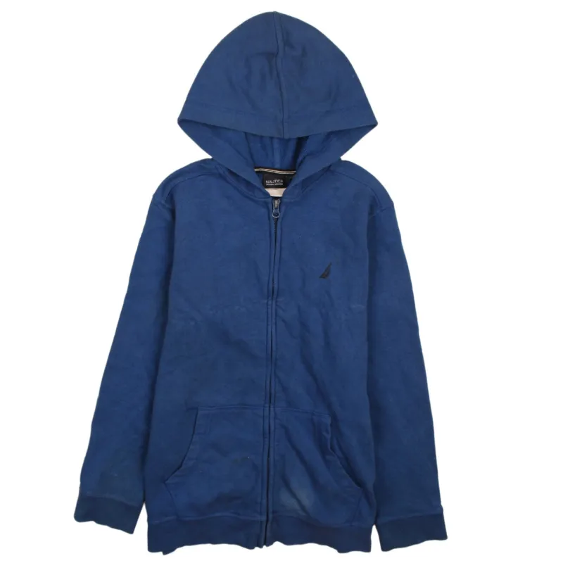 Nautica Vintage 90's Women's Large Blue Hoodie, Full Zip & Drawstring made by Nautica