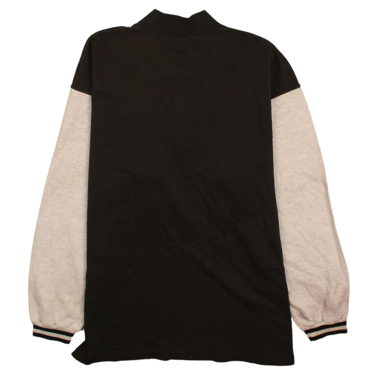 Vintage Champion Women's XL Black Sweatshirt 90s Style Stripe Cuff sold by Vintage Club product image thumbnail 2
